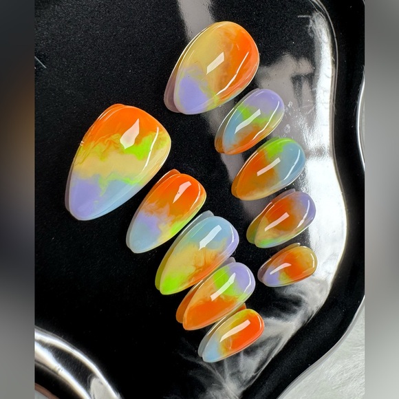 050 handmade press on nails size S - Picture 3 of 6